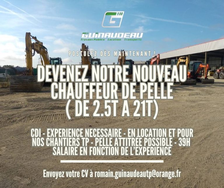 Recherche Chauffeur de pelle